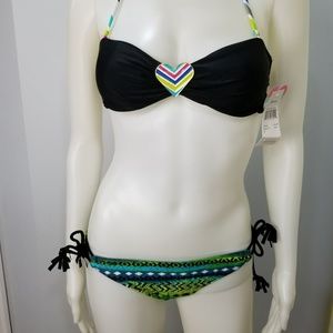 Raisins Women Swimsuit 2Pc Bandeau Sz S